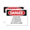 Signmission Gasoline Flammable No Smoking No Open Flame Danger Sign, Plastic, 10in W x 7in L, 2PK OS-2PACK-DS-P-710-L-2367 - alternate 1